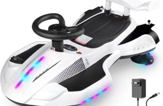 12V Electric Wiggle Car Ride-On Toy for Kids – Anti-Rollover + Bluetooth Fun on Sale at $108.79 (was $145.99)