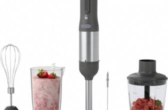 Cordless Immersion Hand Blender – Rechargeable with Dishwasher Safe Accessories