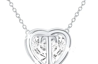 APSVO 18K White Gold Initial Stud Earrings