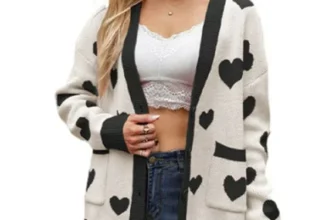 Shermie Heart Printed Cardigan
