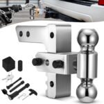 SpeedWow Adjustable Dual-Ball 2" Trailer Hitch – Dual-ball design: 2" and 2-5/16" hitch balls included