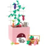 Barbie World Garden Playset with Planter – 12-piece garden playset with planter and bunny figure