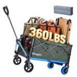 BougeRV Lightweight Foldable Electric Utility Wagon – Electric utility wagon, 360 lbs max load, 165L motorized