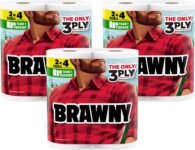 Brawny Tear-A-Square 3-Ply Paper Towels, 6 Double Rolls – 6 double rolls of 3-ply Tear-A-Square paper towels
