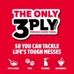 Brawny Tear-A-Square 3-Ply Paper Towels, 6 Double Rolls – 6 double rolls of Brawny Tear-A-Square 3-ply paper towels (equals 12 regular rolls)