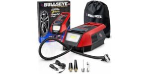 Bullseye 12V DC Car Tire Compressor – 12V DC portable tire compressor for cars
