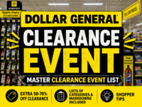 Dollar General seasonal clearance event October 16-18 with extra 50 percent off