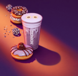 Dunkin' Bat Cup Sleeve with Berry Battie Daydream Refresher – Free limited-edition Dunkin' Bat Cup Sleeve