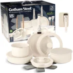 Gotham Steel 18-Piece Ceramic Nonstick Cookware Set with Detachable Handles – 18-piece ceramic nonstick set