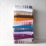 Home Expressions Solid & Stripe Bath Towel – On sale for $4.99, drops to $3.49 with code GHOSTS (regularly $12)