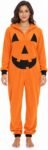 Just Love Women's Adult Onesie Skeleton Halloween Costume with Hood – Just Love adult onesie Halloween costume with hood (skeleton and jack-o-lantern prints), $27.98 (List $59.99, 53% off)