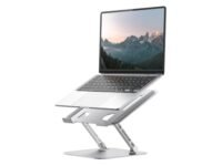 LINTYLE Adjustable Laptop Stand, Silver – Adjustable height and angle for laptops 10 to 16 inches