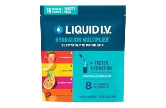 Liquid I.V. Lemon Lime, 16 Servings – Electrolyte drink mix, lemon-lime flavor