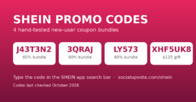 New-User Exclusive Coupon Bundle at SHEIN – A bundle of 60%, 50%, 40% and 30% off coupons reserved for brand-new users