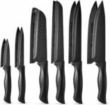 NULAS 13-Piece Kitchen Knife Set with Blade Guards – 13-piece set covers chopping, slicing, and paring