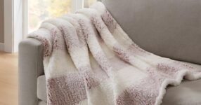 Premier Comfort Cozy Sherpa Throw – 50 x 60 inches, machine washable