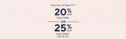 QVC - 20% off one purchase with code PUMPKIN, up to $40 in savings