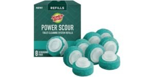 Scotch-Brite Power Scour Toilet Bowl Scrubbing Pad Refills, 8-Count – 8-count pack of Scotch-Brite Power Scour toilet bowl scrubbing pad refills