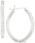Simone I. Smith Crystal Hoop Earrings in Sterling Silver – Sterling silver hoops lined with crystal gemstones for all-over sparkle