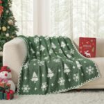Snuggle Sac Christmas Throw Blanket (50x60) – 50x60 ultra-soft Christmas throw blanket, multiple festive patterns.