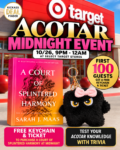 Target ACOTAR Midnight Celebration poster — free Bryaxis keychain for the first 100 guests on October 26, 2026