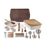 The Pioneer Woman Vintage Lace 20-Piece Ceramic Bakeware Set – 20-piece ceramic bakeware set with vintage lace design