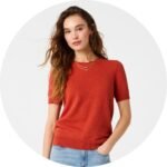 Women's Short-Sleeve Cotton-Soft Blend Sweater – 50% off sitewide live now (prices as marked, 2-day promo on merchant homepage)