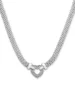 Diamond Heart Mesh Pendant Necklace