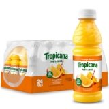 Tropicana 100% Orange Juice 10-oz Bottles (24-Pack) – $15 on Amazon