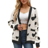 Shermie Heart Printed Cardigan